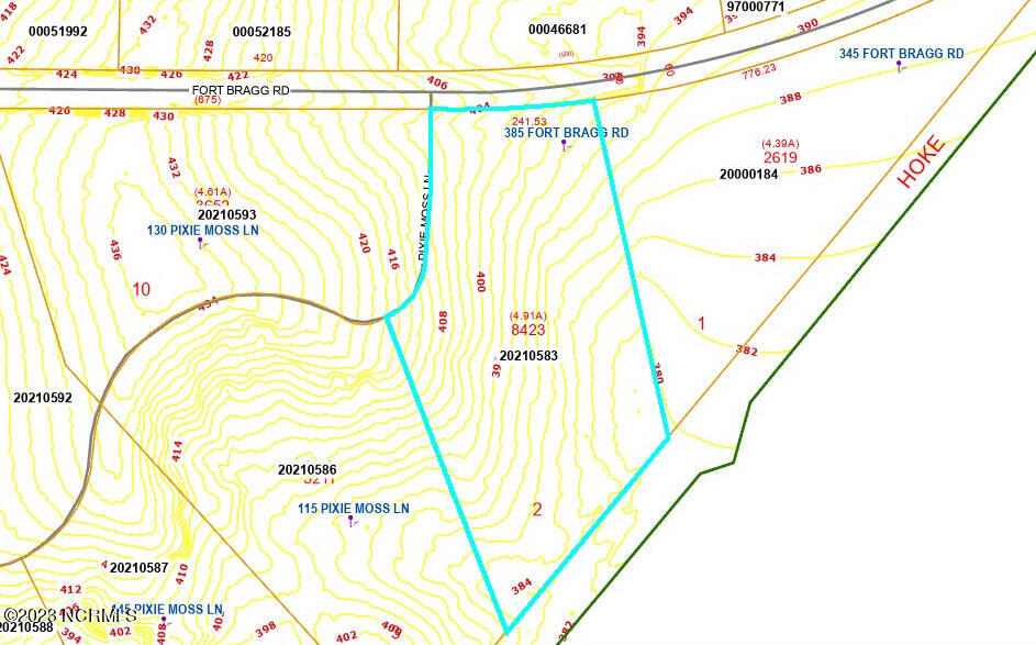 385 North Fort Bragg Road Southern Pines, NC 28387 - Photo 8 of 10 Hillshade Contour