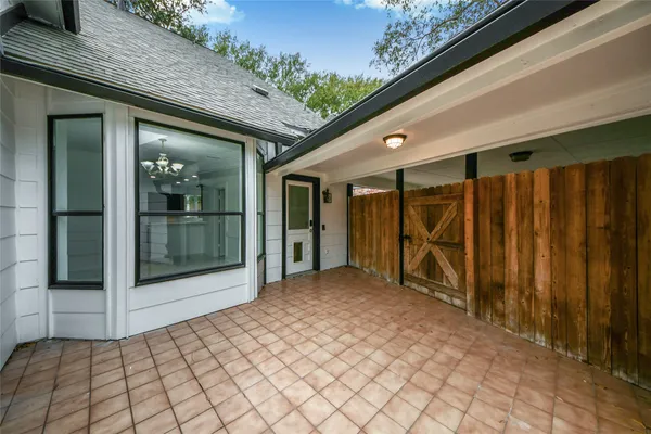 a view of front door