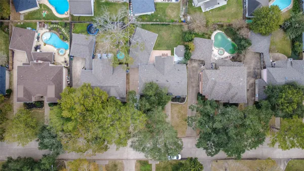 an aerial view of multiple house