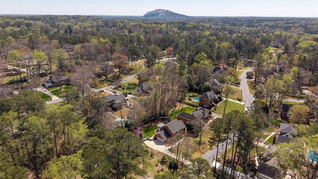 4890 Forestglade Court Smoke Rise, GA 30087 - Photo 45 of 50 an aerial view of residential house with outdoor space and trees all around