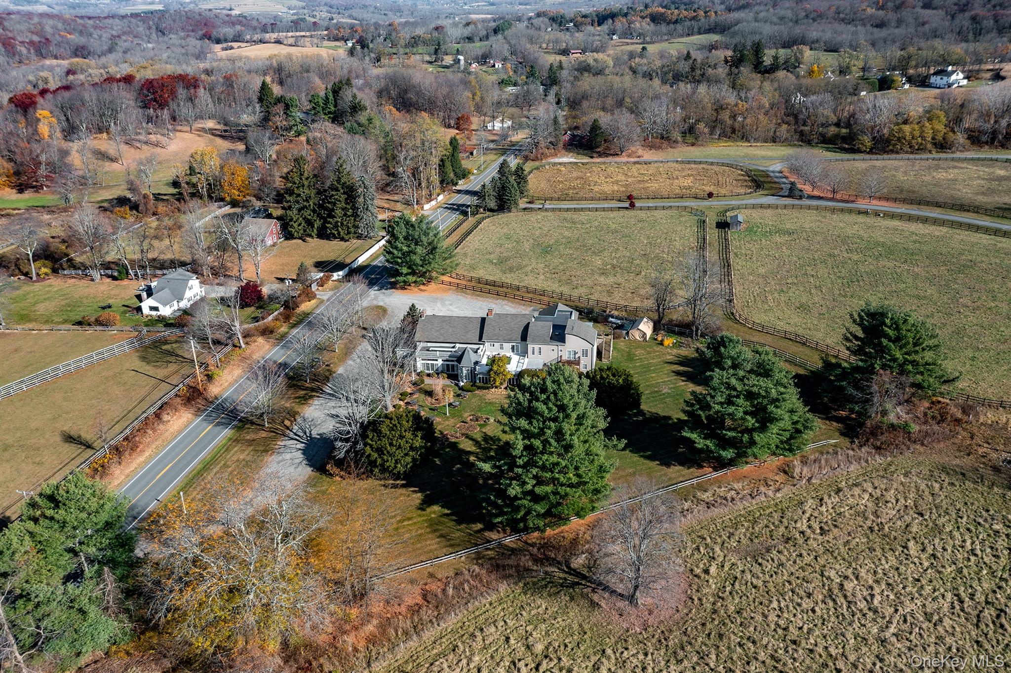 4258 Highway 44 Millbrook, NY 12545 - Photo 5 of 36 an aerial view of a house with a yard large trees