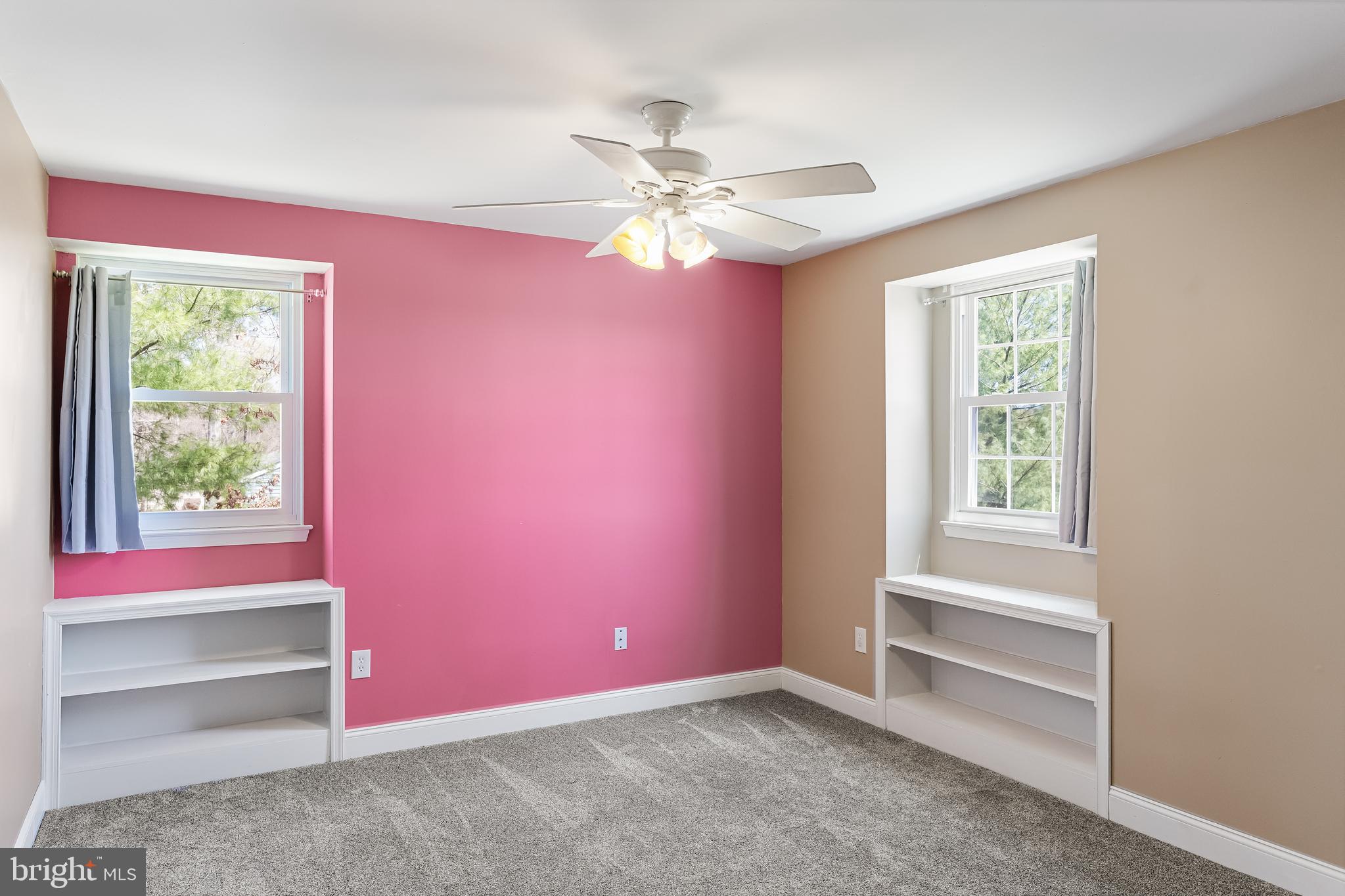217 Forked Neck Road Shamong, NJ 08088 - Photo 24 of 35 Bedroom 2 - Built-ins, plush carpet, lighted fan