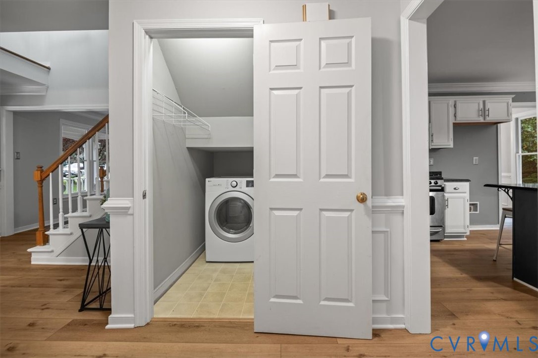 5506 Windy Ridge Terrace Midlothian, VA 23112 - Photo 23 of 50 a view of a hallway with washer and dryer