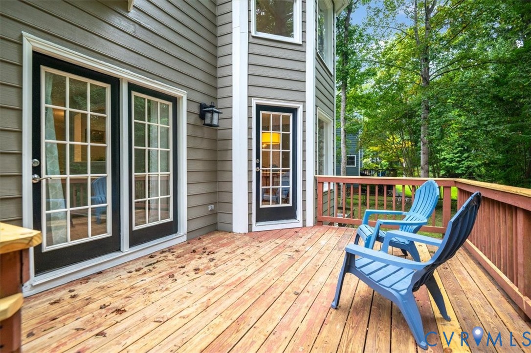 5506 Windy Ridge Terrace Midlothian, VA 23112 - Photo 47 of 50 a view of a balcony with wooden floor and fence