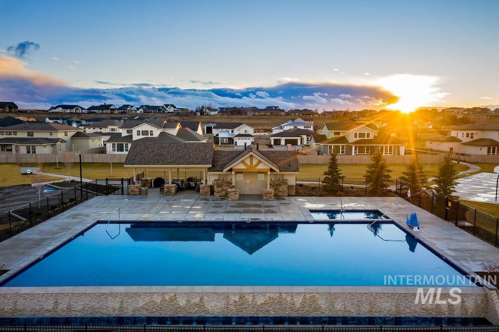 5154 South Twilight Mist Way Meridian, ID 83642 - Photo 45 of 47 View of pool featuring patio surround and a residential view