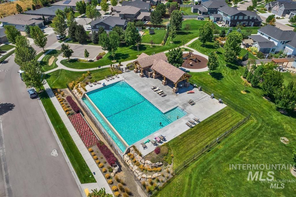 5154 South Twilight Mist Way Meridian, ID 83642 - Photo 46 of 47 Aerial perspective of suburban area with a pool