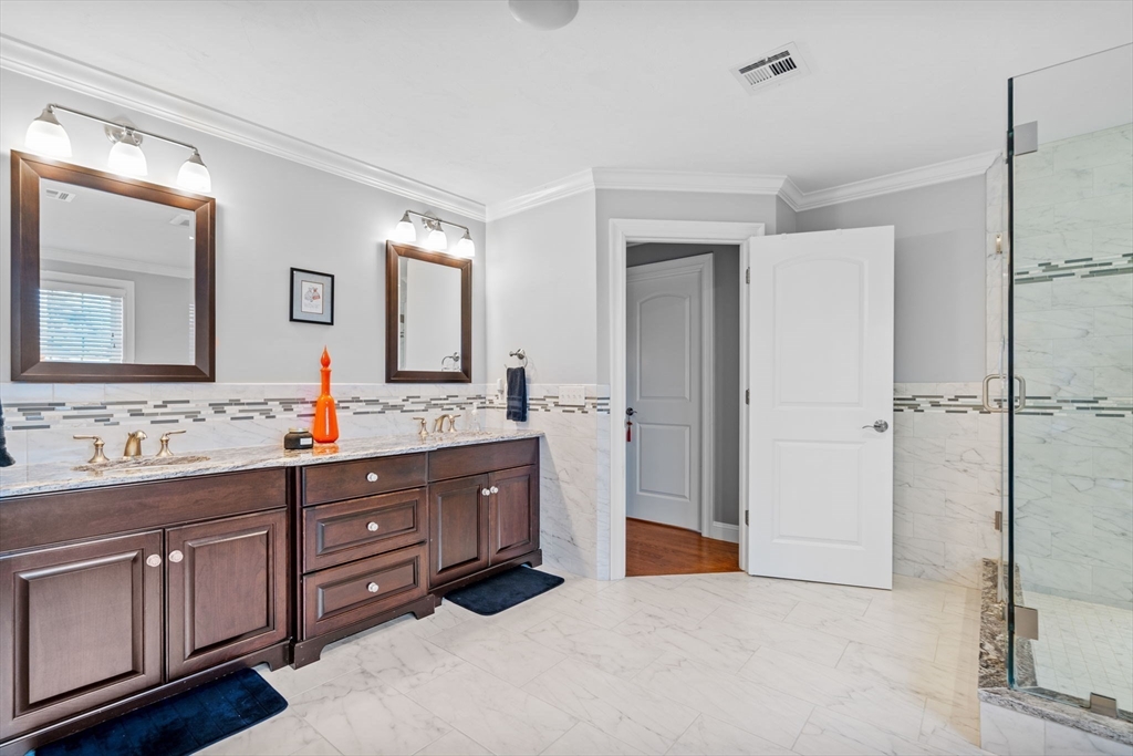 17 Applegate Road Medway, MA 02053 - Photo 30 of 42 a bathroom with a double vanity sink mirror and double