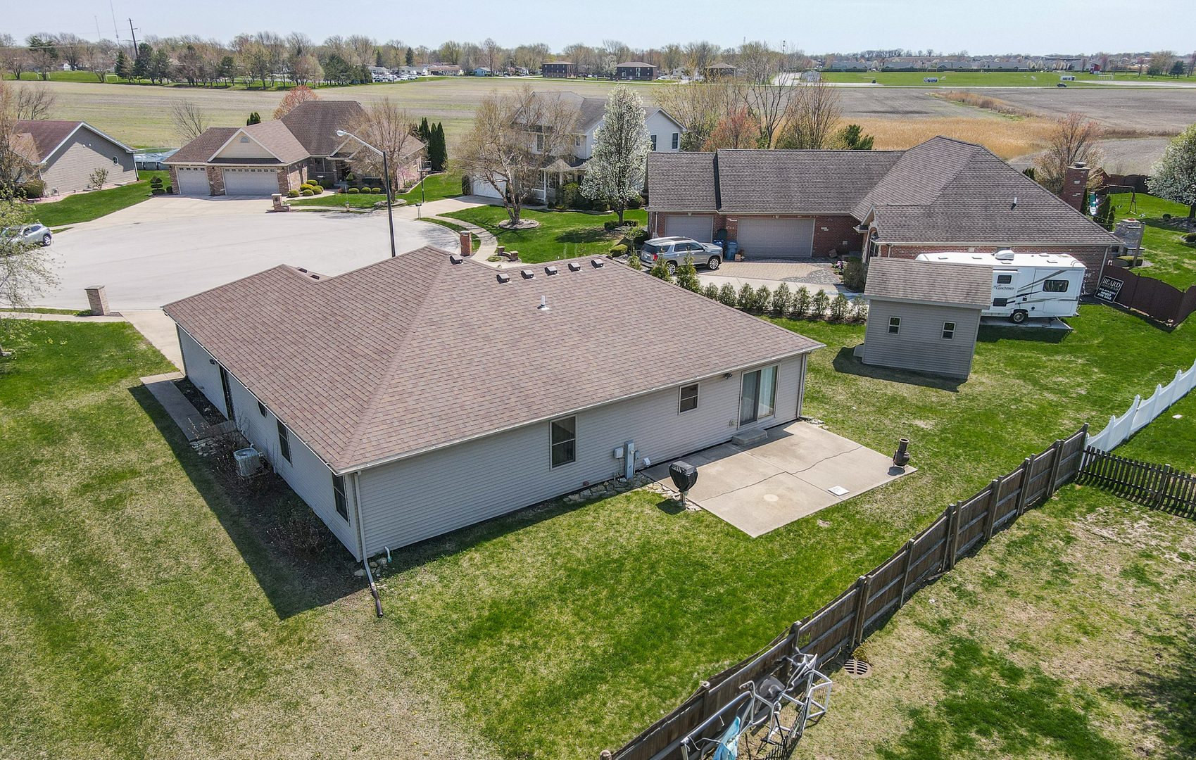 1135 Eagle Circle Bourbonnais, IL 60914 - Photo 35 of 36 an aerial view of a house having patio and lake view
