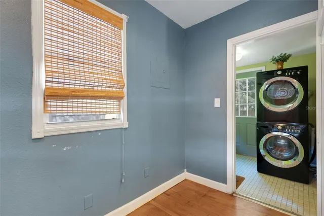 a view of hallway with stairs