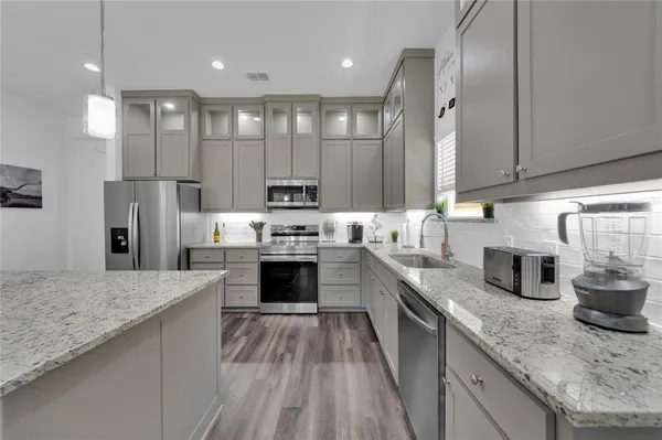 a view of furniture and window in it