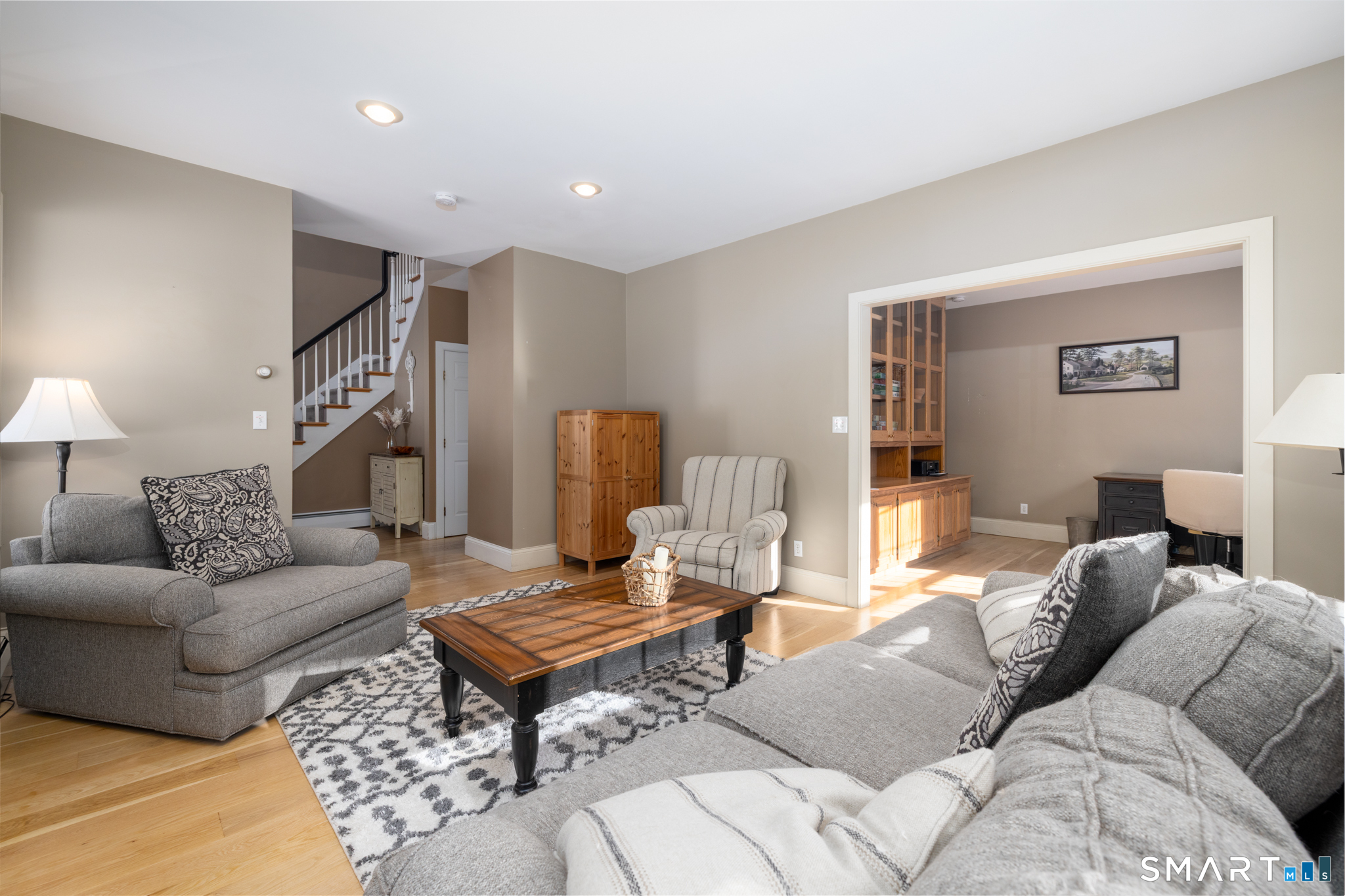 40 Warner Road Barkhamsted, CT 06063 - Photo 13 of 35 a living room with furniture a rug and a lamp