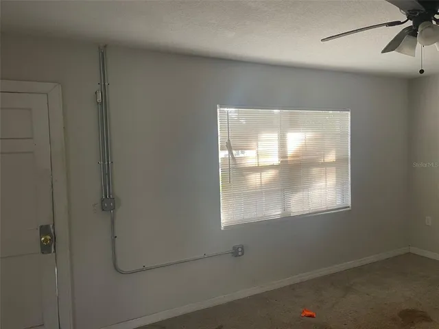 an empty room with a window