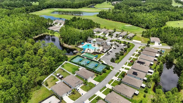 a view of a pathway with a park