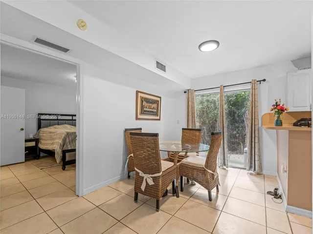 a workspace with furniture and a window