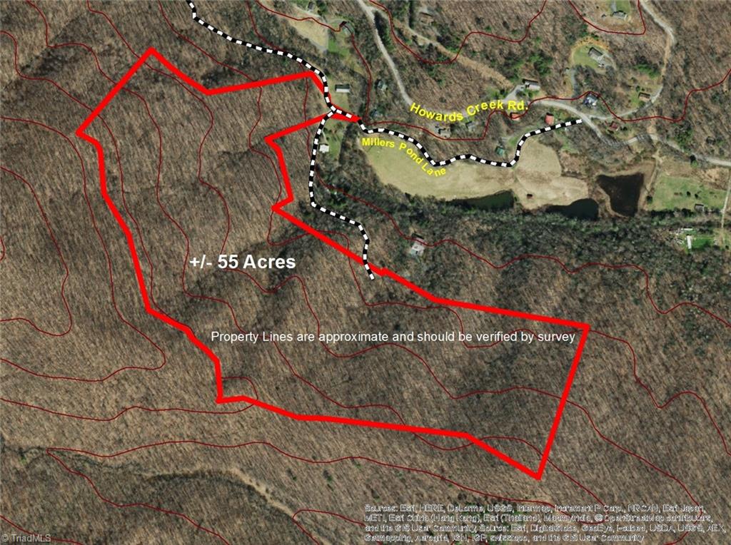Satellite Image. Property Lines are Approximate