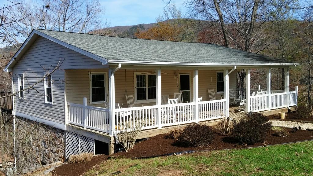 a house view with a garden space