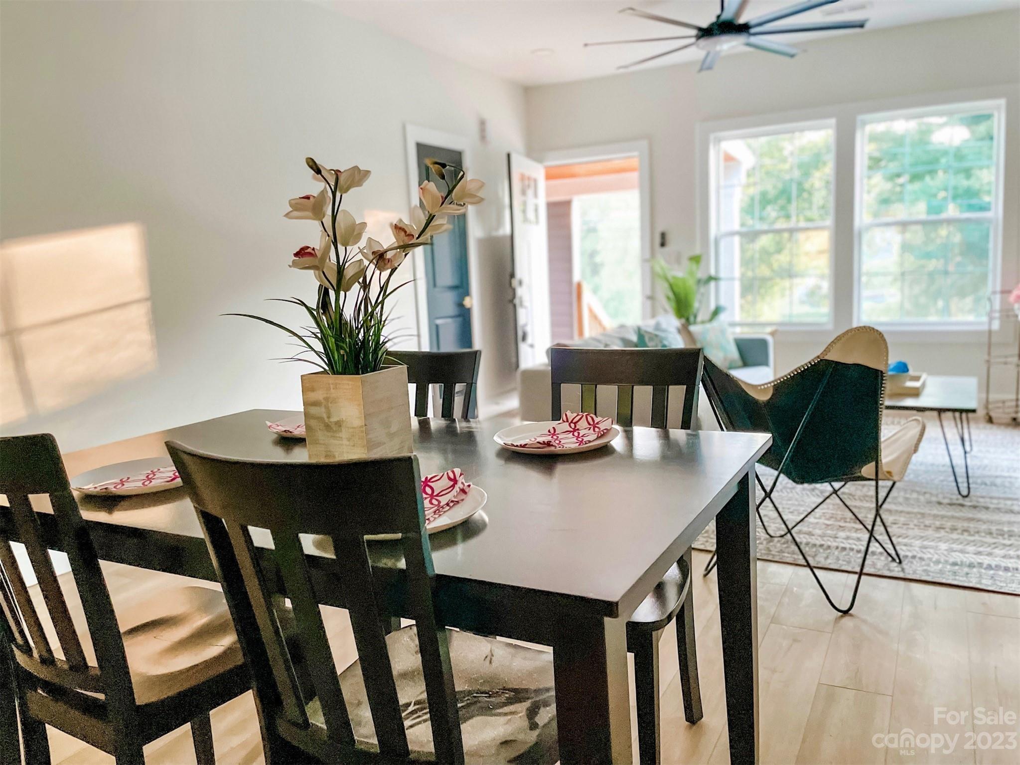 324 South Rhyne Street Gastonia, NC 28054 - Photo 6 of 11 a view of a dining room with furniture window and outside view