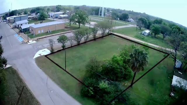 an aerial view of a football ground