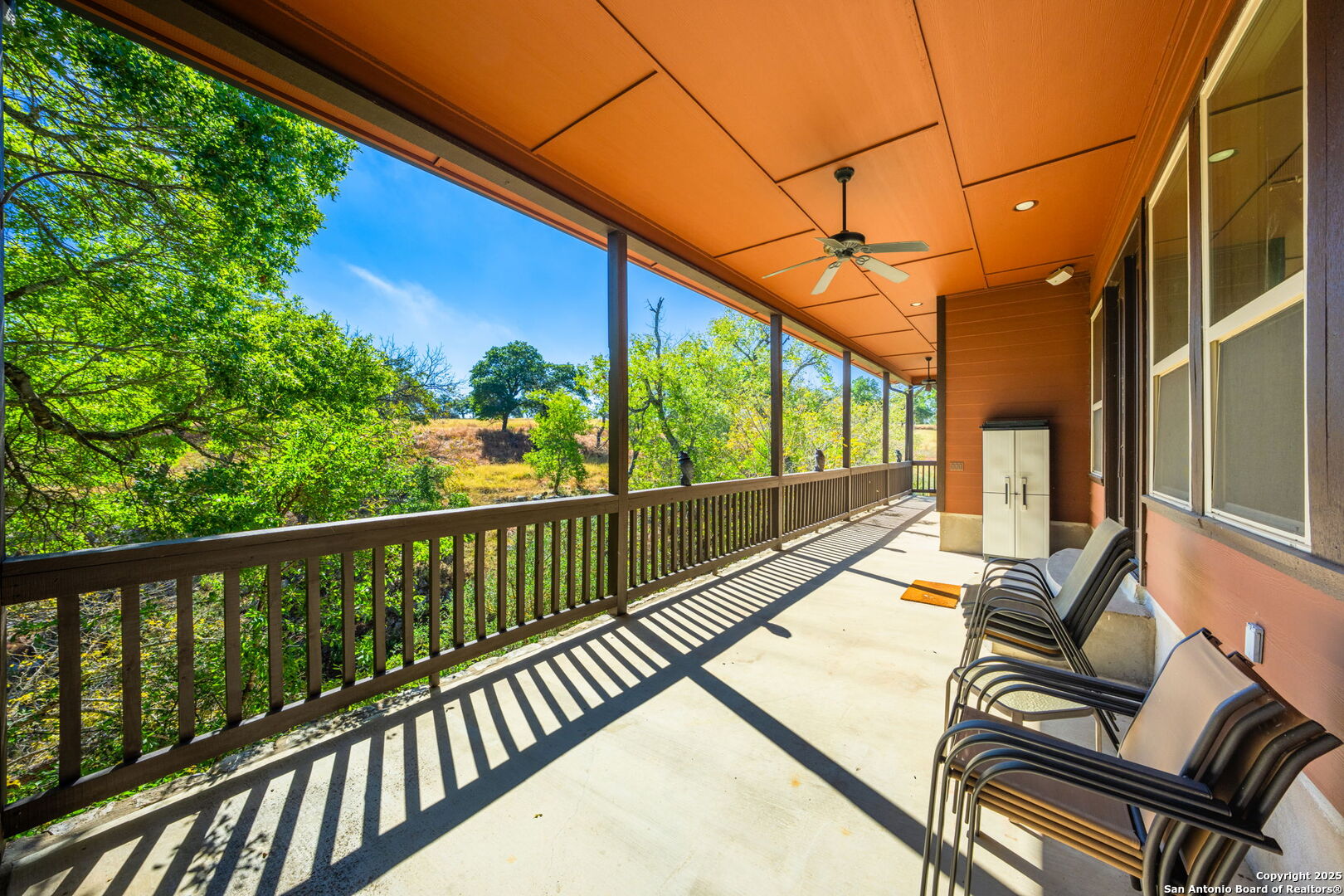 131 Bootlegger Lane North Kerrville, TX 78028 - Photo 40 of 50 a view of a chairs and table in the balcony