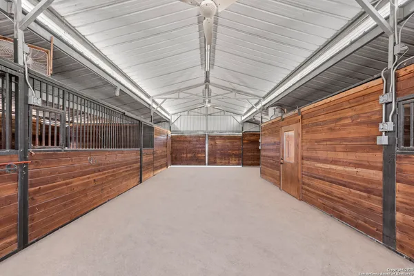 a view of a garage