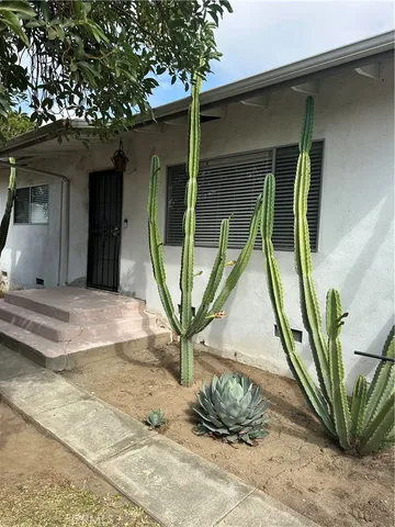 a view of a wooden door