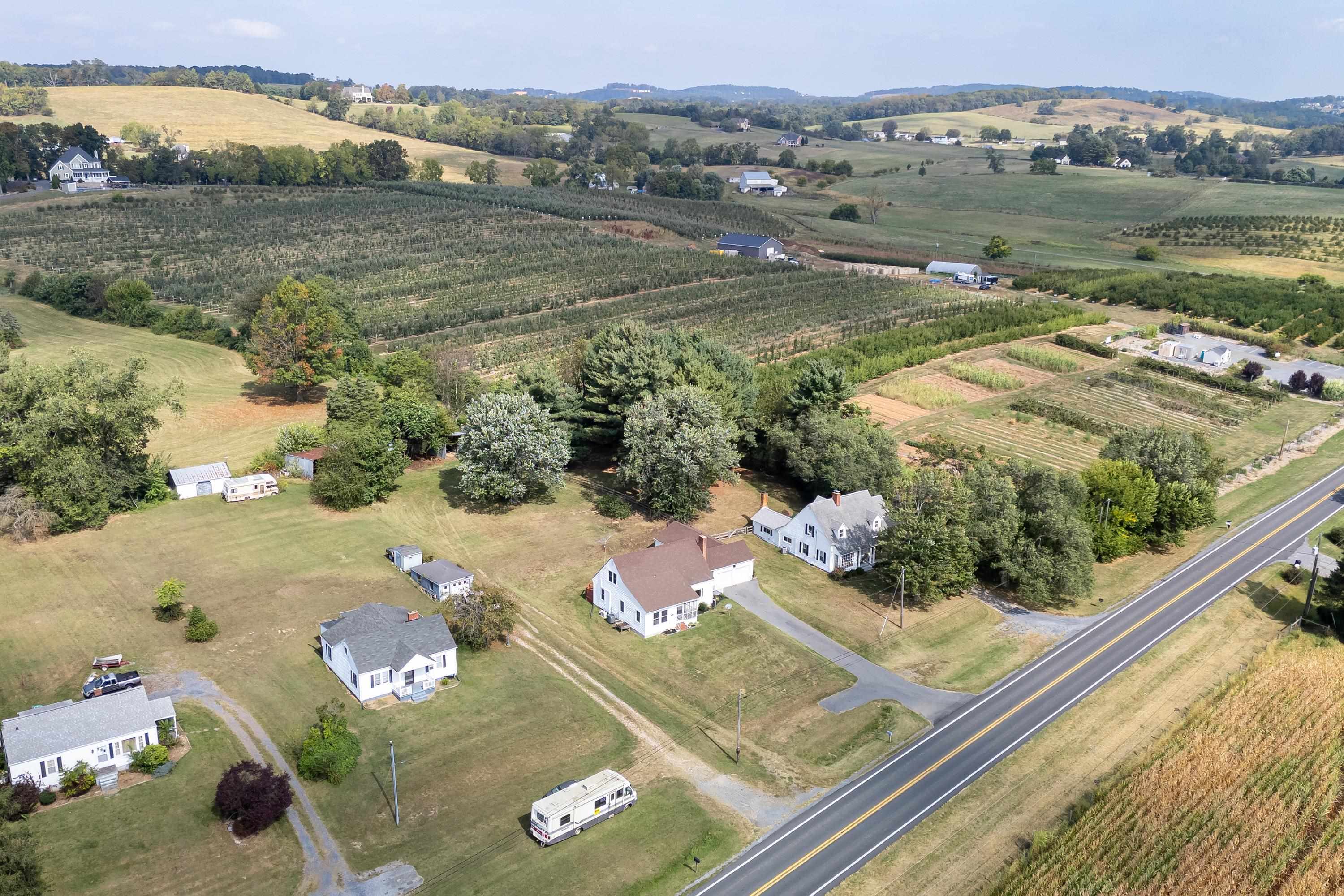3138 Cross Keys Road Harrisonburg, VA 22801 - Photo 71 of 74 The aerial view highlights the overhead view of the spacious lot, farmland nearby the home, mountains offering beautiful views, and much more!