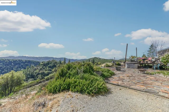 a view of back yard of the house