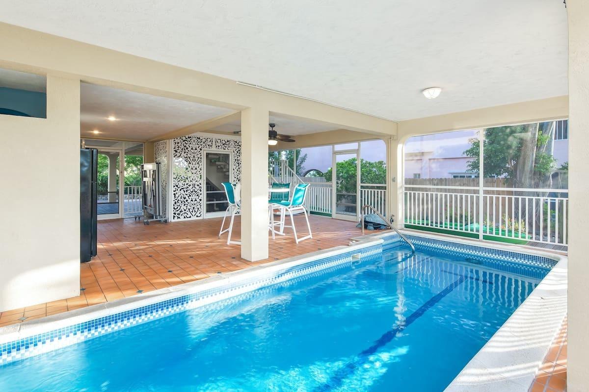 1495 Copa D Oro Marathon, FL 33050 - Photo 36 of 41 a view of swimming pool with wooden floor and outdoor space