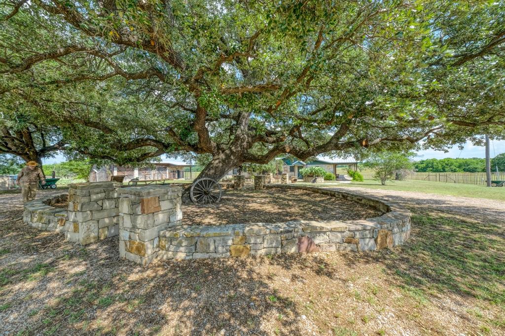 8601 Star Hollow Road Lipan, TX 76462 - Photo 27 of 40 a view of a yard with a fountain