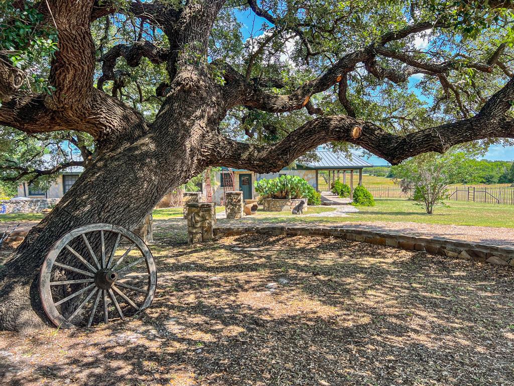 8601 Star Hollow Road Lipan, TX 76462 - Photo 28 of 40 a front view of a house with garden