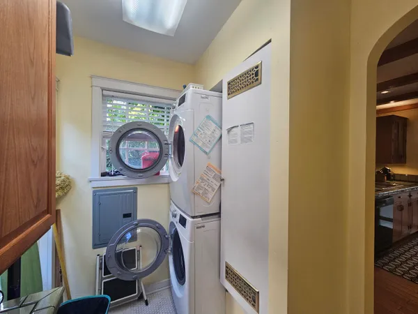 a view of storage and utility room