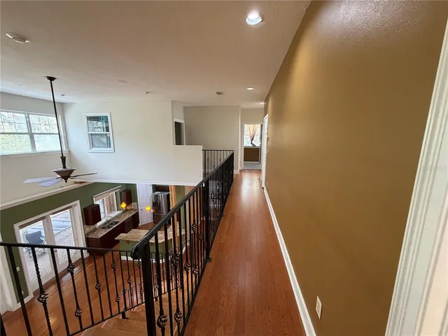 a view of backyard with green space