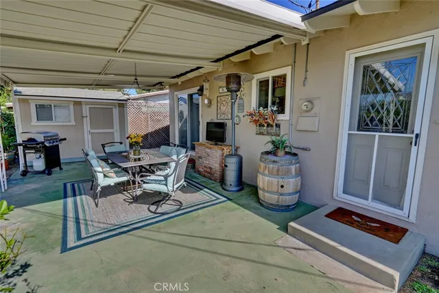 a outdoor space with furniture