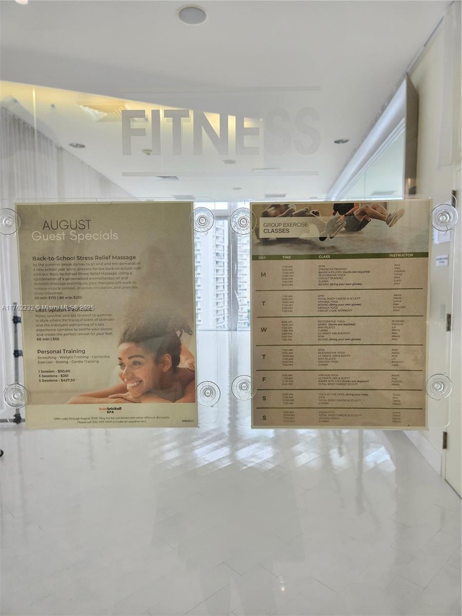 495 Brickell Avenue, Unit 4907 Miami, FL 33131 - Photo 53 of 65 Free Gym Classes included