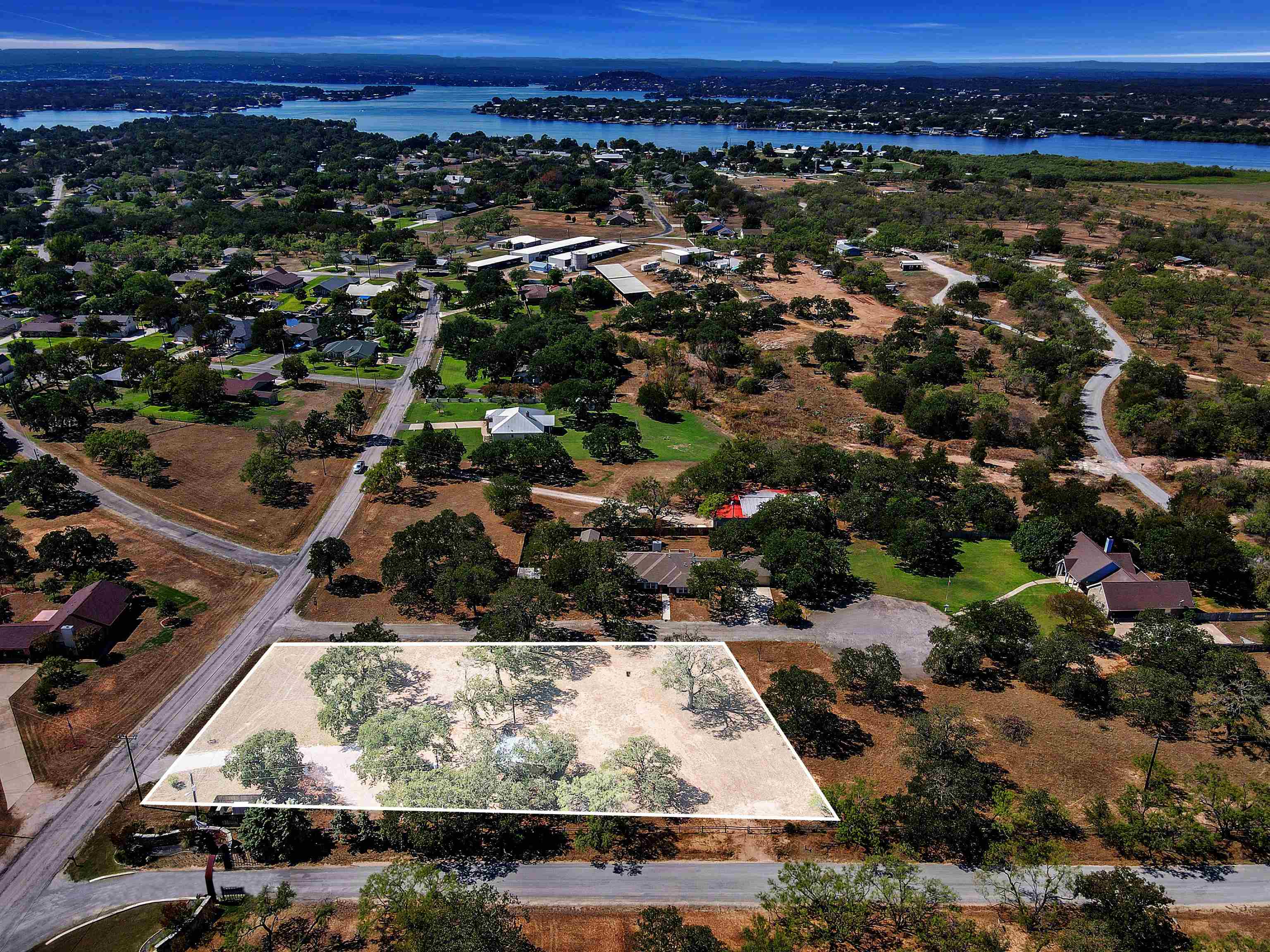 314 Camp Road Marble Falls, TX 78654 - Photo 2 of 7 an aerial view of residential houses with outdoor space