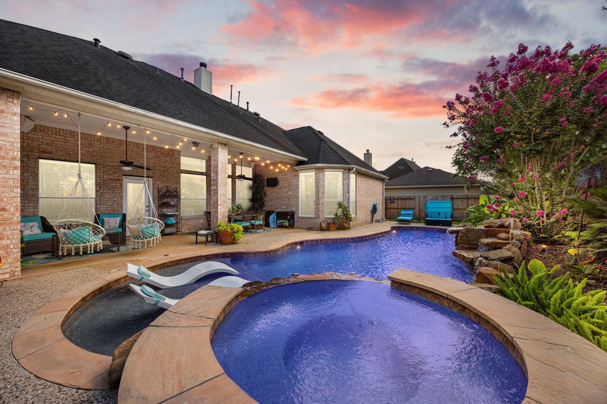 4402 Eden Point Lane Katy, TX 77494 - Photo 4 of 43 a view of a house with swimming pool and sitting area
