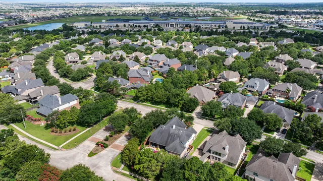 an aerial view of multiple house