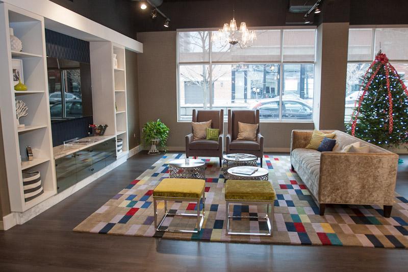 1222 West Madison Street, Unit 501 Chicago, IL 60607 - Photo 6 of 24 a living room with furniture a flat screen tv and next to a window