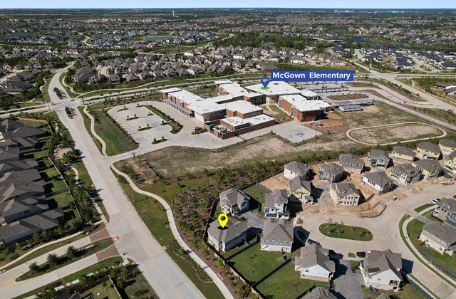 an aerial view of a city