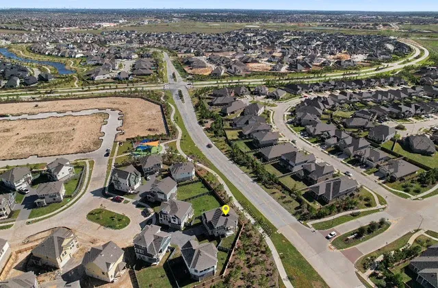 an aerial view of a city