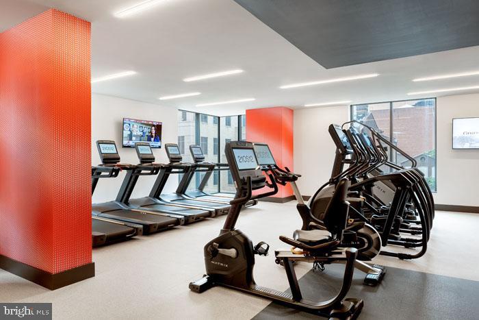 210 South 12th Street, Unit 0B128P Philadelphia, PA 19107 - Photo 24 of 45 a view of a room with gym equipment