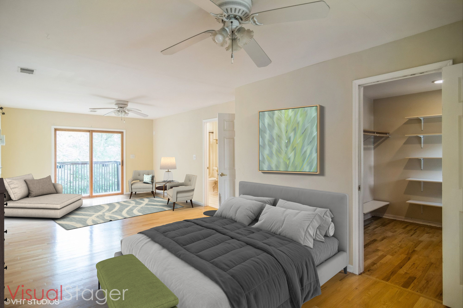 1009 Whitfield Road Northbrook, IL 60062 - Photo 6 of 25 a spacious bedroom with a bed a couch and a window