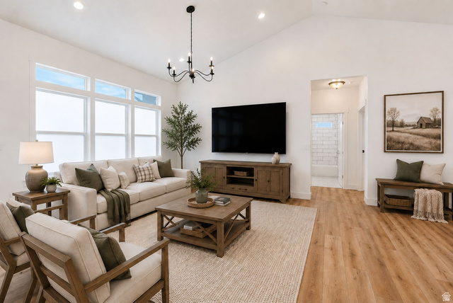 1257 North 1350th Street East Mapleton, UT 84664 - Photo 15 of 66 Spacious great room with beautiful hardwood floors