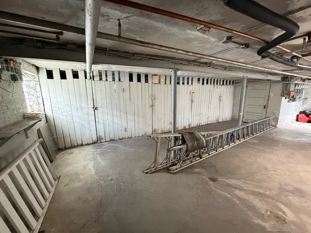 a room with gym equipment