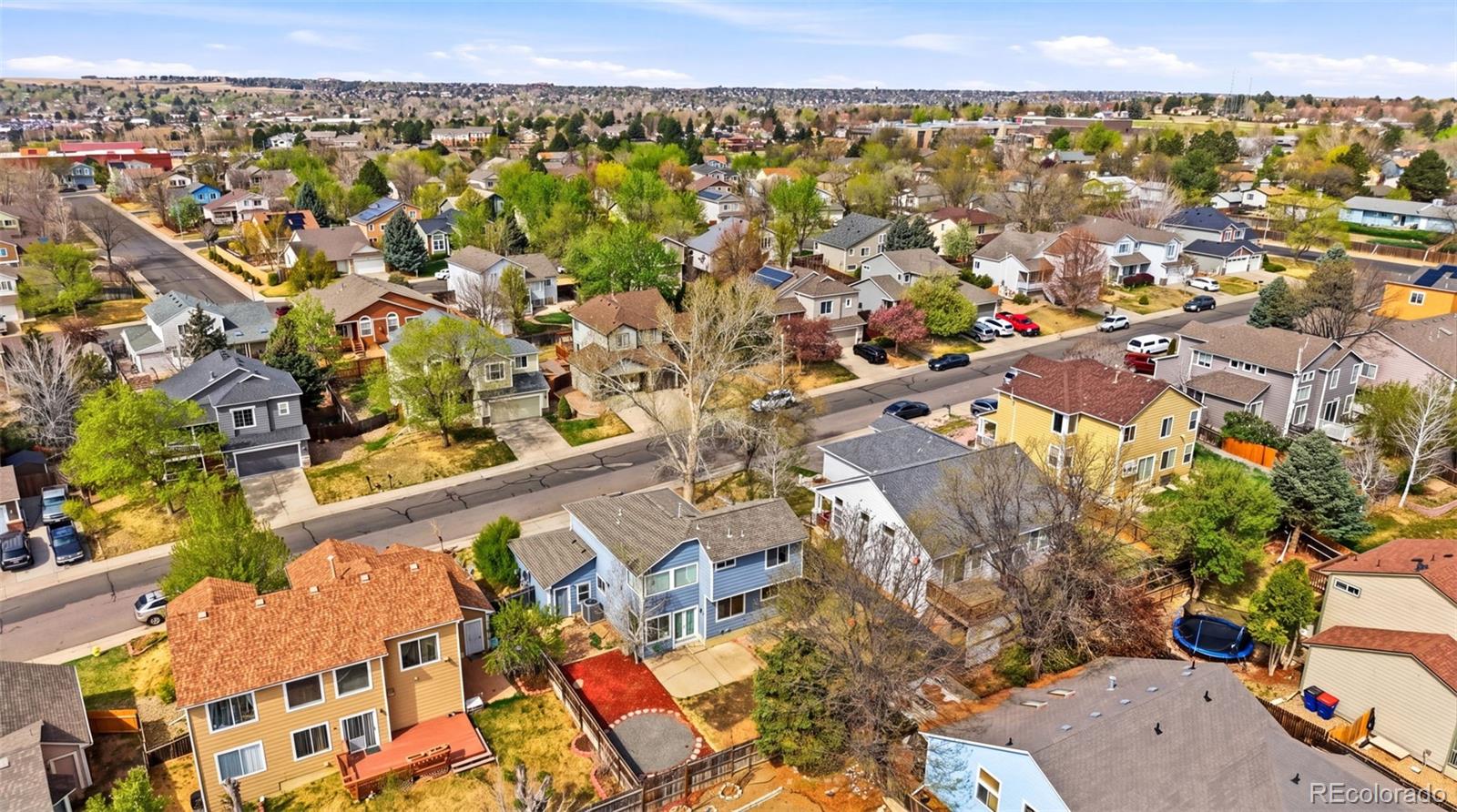 2164 South Waco Street Aurora, CO 80013 - Photo 4 of 50 an aerial view of a residential houses with outdoor space and swimming pool
