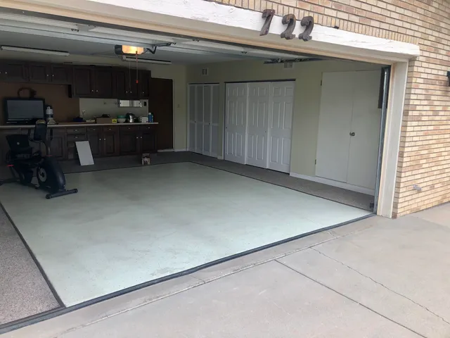 an empty room with a window