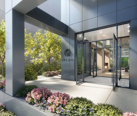 a view of a brick building