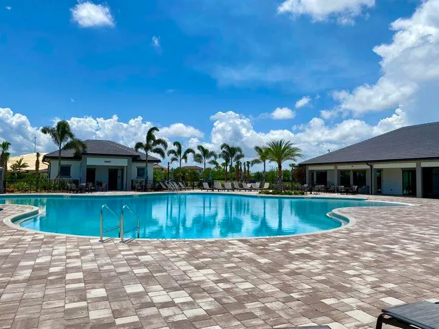 a view of a house with a swimming pool