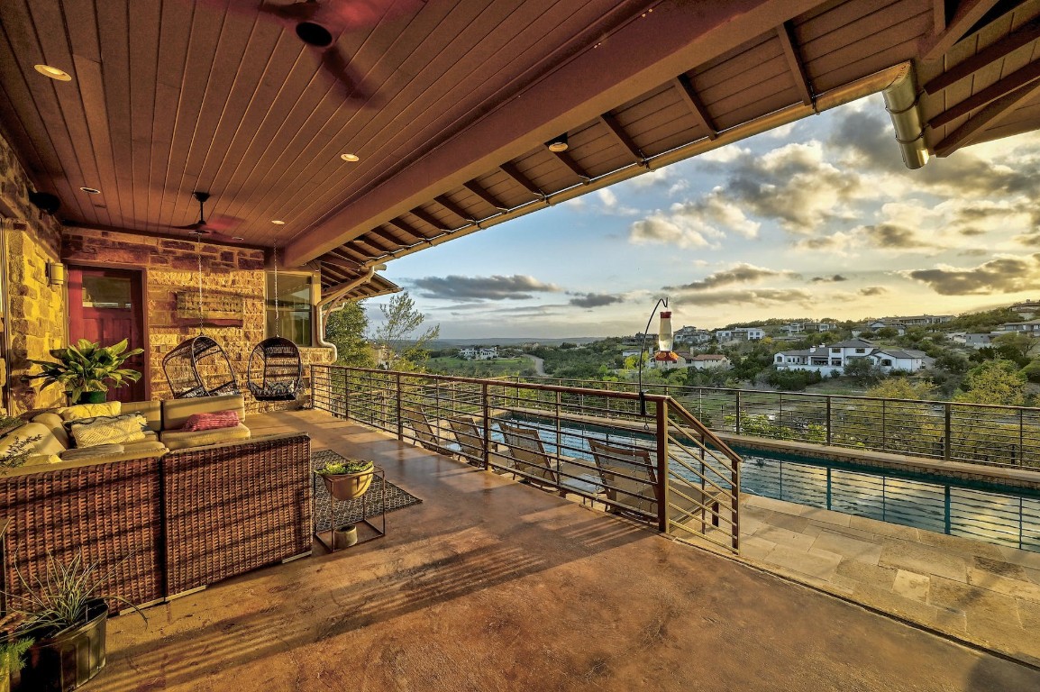 a view of a roof deck