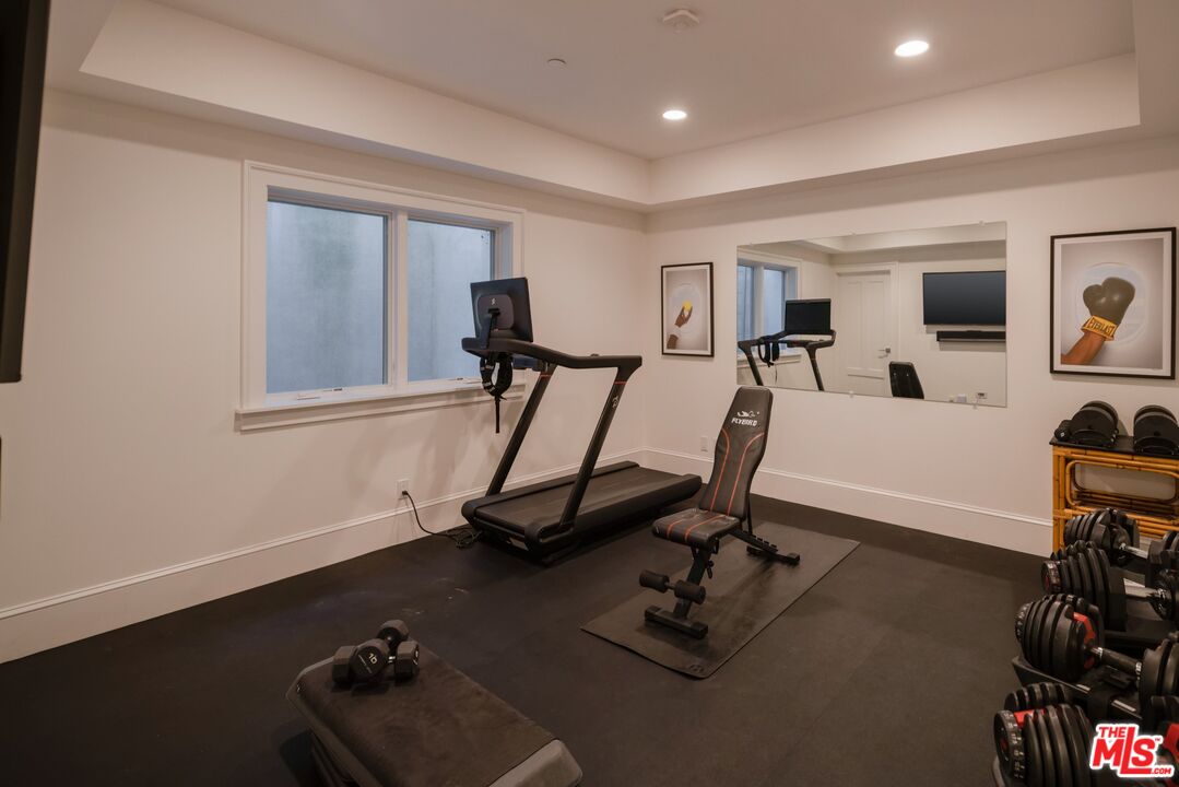 782 Ranch Lane Pacific Palisades, CA 90272 - Photo 35 of 53 a view of a room with gym equipment